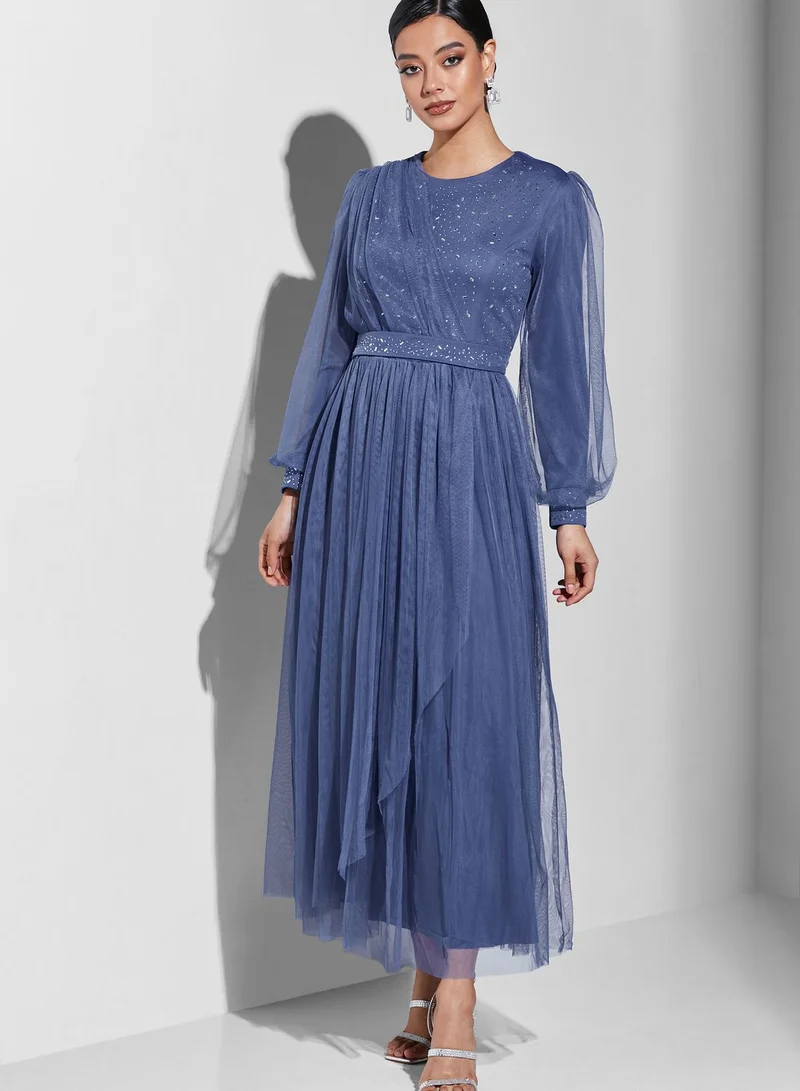 Khizana Shimmer Detail Dress