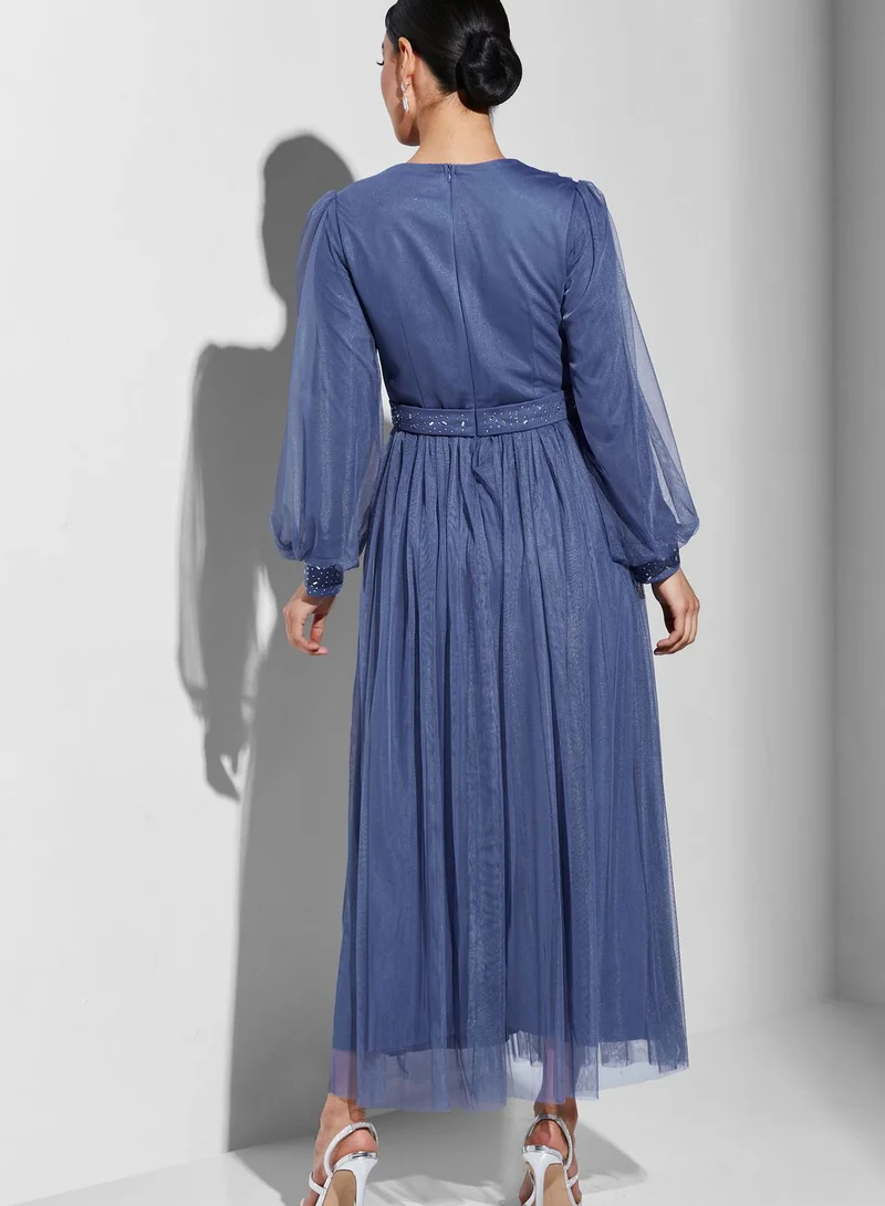 Khizana Shimmer Detail Dress