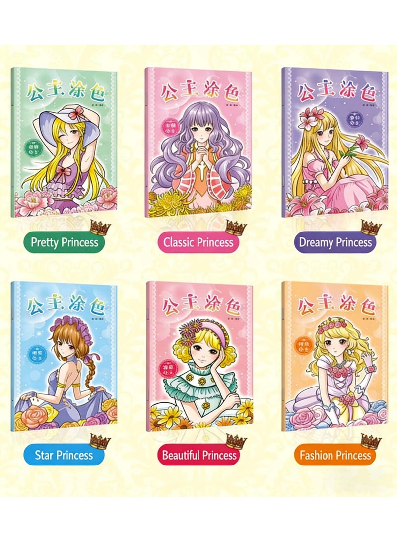 olayks 8 Pcs Fashion Girl Princess Coloring Books, with 36 Colour Pens, Encourages Creative Expression, Improves Children's Imagination and Color Perception, Great Birthday and Christmas Gift for Kids, Ideal Children’s Drawing Supplies - Image 3