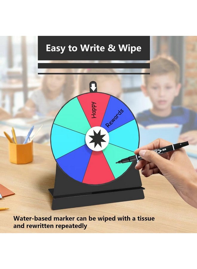 ZHOOGE 6 Inch Prize Wheel-Spinning Wheel For Prizes - 8 Slots Color Tabletop Roulette Spinner Of Fortune Spin The With Dry Erase Marker For Fortune Spinning Game Carnival & Tradeshow - Image 4