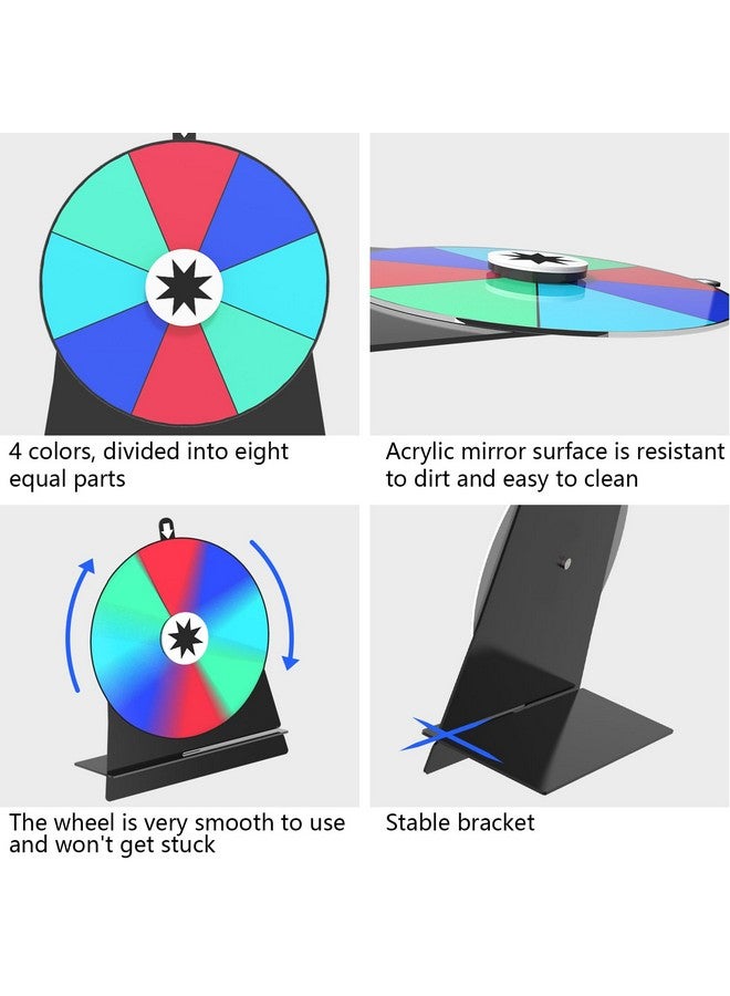ZHOOGE 6 Inch Prize Wheel-Spinning Wheel For Prizes - 8 Slots Color Tabletop Roulette Spinner Of Fortune Spin The With Dry Erase Marker For Fortune Spinning Game Carnival & Tradeshow - Image 5