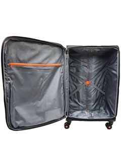 Track Soft Shell Trolley Luggage Set 3 Expandable Lightweight Suitcases With 4 Wheels  - Image 4