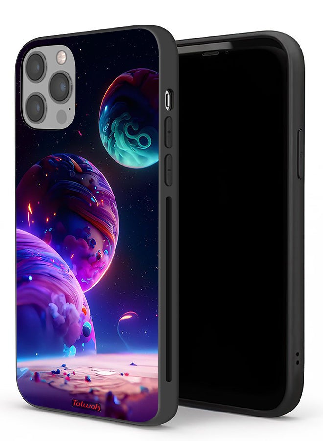 Tolwak Apple iPhone 12 Pro Max Protective Case Planet Pattern - Image 1