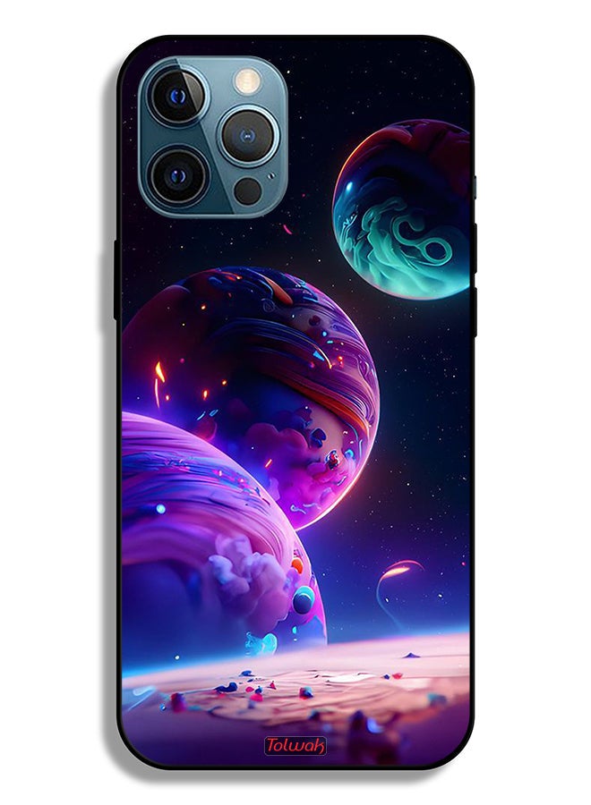 Tolwak Apple iPhone 12 Pro Max Protective Case Planet Pattern - Image 2