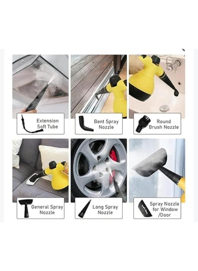 DENX Multi-Purpose Steam Cleaner, 350ml, 1200W, 300kPa Pressure, Yellow, DX2596 - Image 4