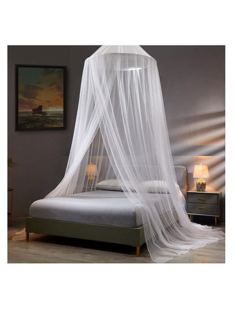 Universal Bed Hanging Mosquito Mesh Net Polyester White