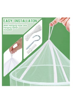 Y&D Universal Bed Hanging Mosquito Mesh Net Polyester White  - Image 4