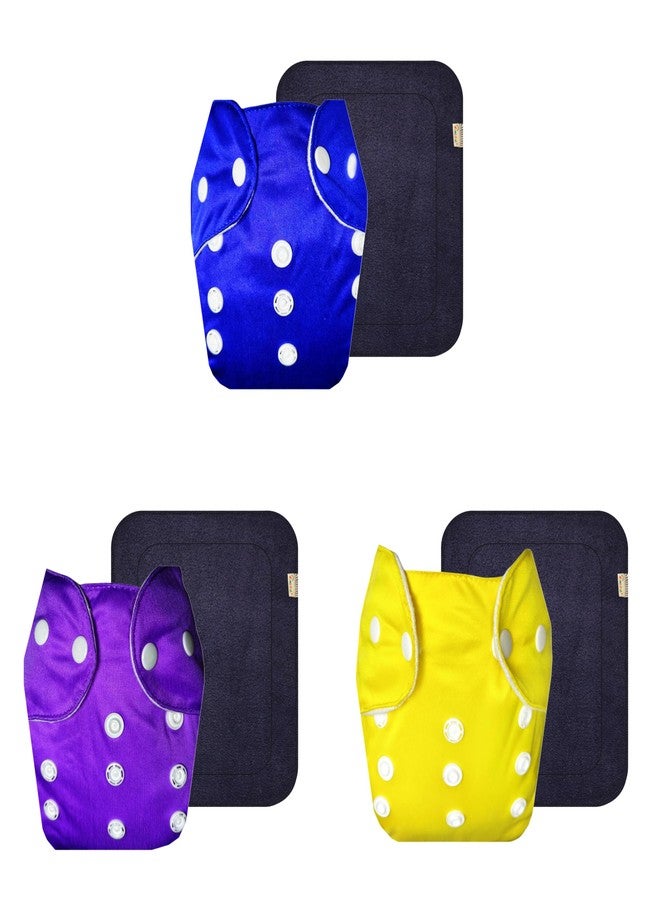 Dumbledo Lite Cloth Diaper with Black Insert (Pack of 3) | Snug Fit | Breathable | Quick Dry | Perfect for Indian Summers | 3 Months - 2 Years | Unisex Baby - Image 1