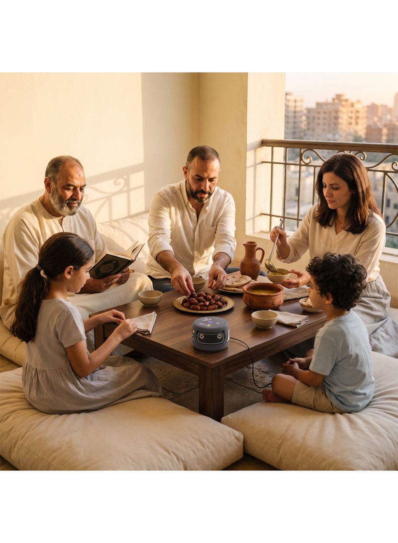 Yasmina Yango Yasmina Lite AI Smart Speaker, Bilingual Arabic & English, Screen-Free Learning, Quran & Stories for Kids, Routine Helper Grey grey - Image 2