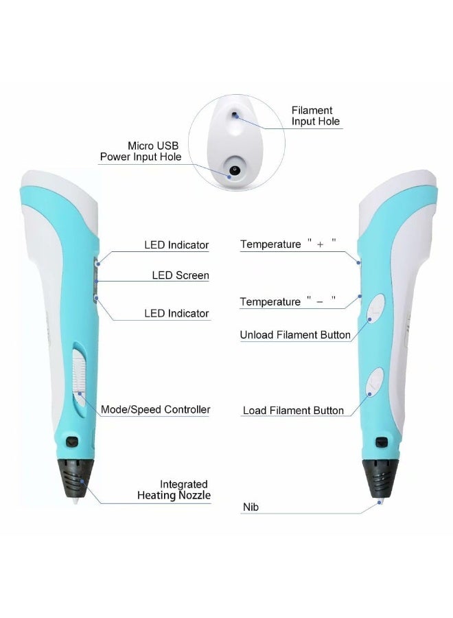 3d Pen For Kids, 3d Printing Pen, 3d Doodle Pen, Perfect Arts Crafts Gift For Kids - Image 2