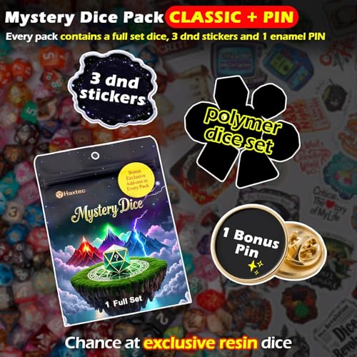 Haxtec Mystery Dice Set DND Dice Wide Range of Patterns Polyhedral Gaming Dice for Tabletop RolePlaying RPG DND Gift - Image 5