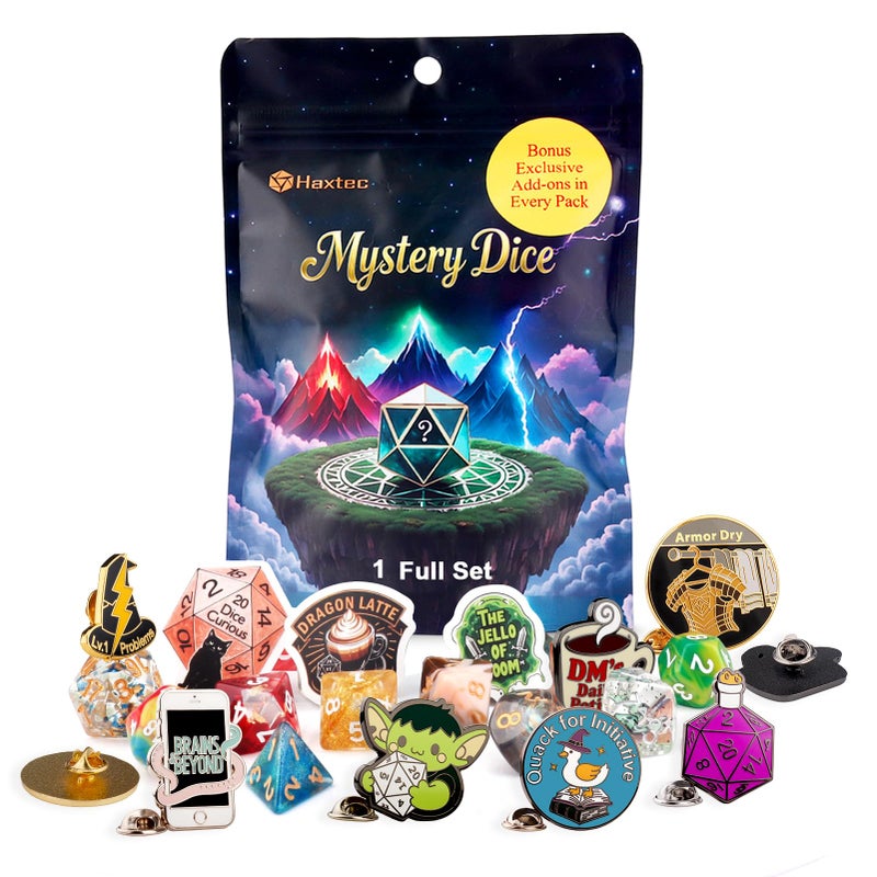 Haxtec Mystery Dice Set DND Dice Wide Range of Patterns Polyhedral Gaming Dice for Tabletop RolePlaying RPG DND Gift - Image 3