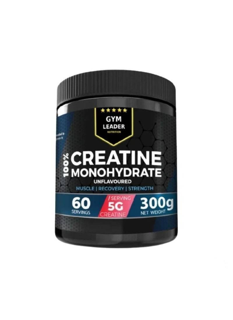 Gym Leader Nutrition - Gym Leader Creatine Monohydrate Unflavored 300g - Image 1
