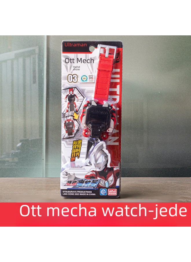 Generic - Children's Watch Ultraman Toy Boy Baby Electronic Deformation Dekai Selodiga Kindergarten 3 Years Old 6 Women-Color:Snap Ring-Zeta Ultraman - Image 1