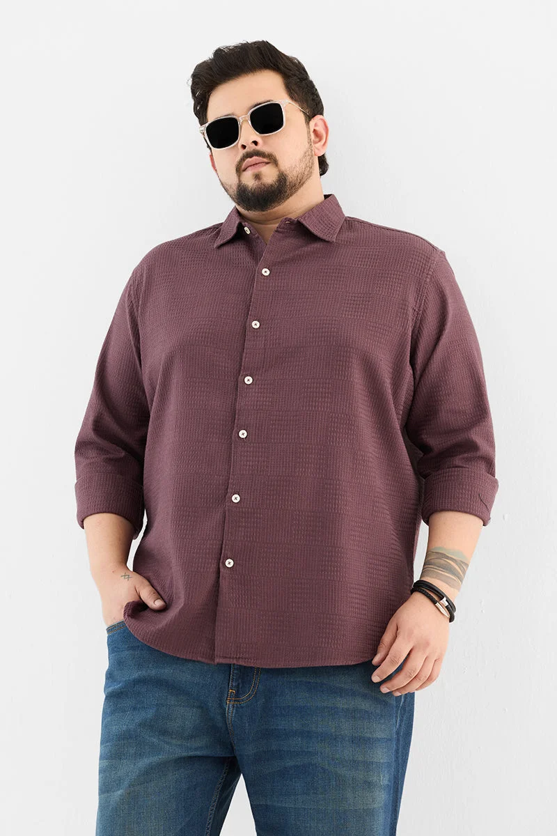 SNITCH 100% Cotton Textured Plus Size Shirt