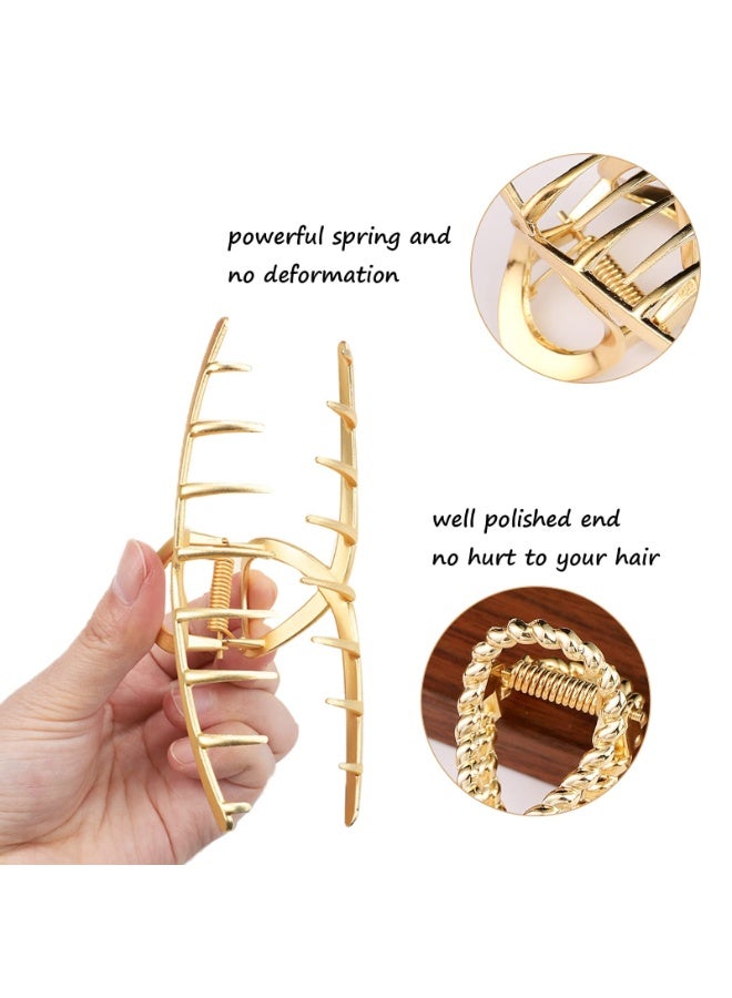 3Pcs Large Claw Clips for Thick Heavy Hair, Strong Hold Big Non-Slip Metal Hair Catch Barrette Jaw Clamp for Long Hair, Fashion Styling Accessories for Women Girls - Image 5