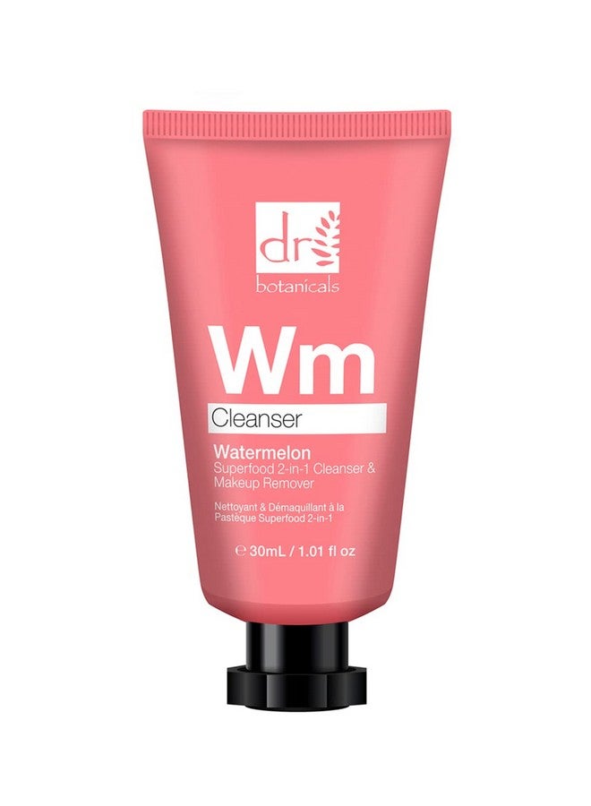 DR BOTANICALS Natural Superfood 2 In 1 Facial Cleanser & Makeup Remover With Watermelon Seed Oil Omega Acids For Dry Oily Skin | Removes Impurities Recharges Face For A Glowing Look (1.01 Fl Oz) - Image 1