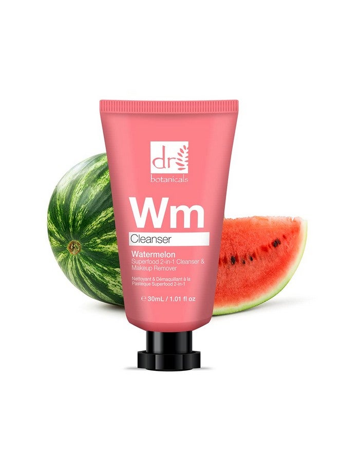 DR BOTANICALS Natural Superfood 2 In 1 Facial Cleanser & Makeup Remover With Watermelon Seed Oil Omega Acids For Dry Oily Skin | Removes Impurities Recharges Face For A Glowing Look (1.01 Fl Oz) - Image 5