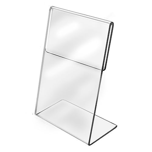 Shuban Acrylic QR Bar Code Display Stand, Paper Stand, Perfect for Restaurants, Promotions, Photo Frames for BHIM, PHONEPE, Google Pay Stand 4" X 6" (A6) - Image 1