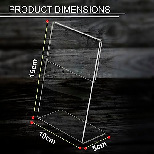 Shuban Acrylic QR Bar Code Display Stand, Paper Stand, Perfect for Restaurants, Promotions, Photo Frames for BHIM, PHONEPE, Google Pay Stand 4" X 6" (A6) - Image 2