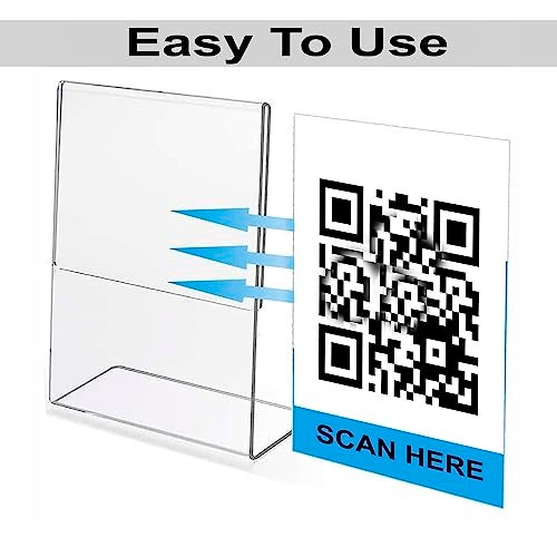 Shuban Acrylic QR Bar Code Display Stand, Paper Stand, Perfect for Restaurants, Promotions, Photo Frames for BHIM, PHONEPE, Google Pay Stand 4" X 6" (A6) - Image 4