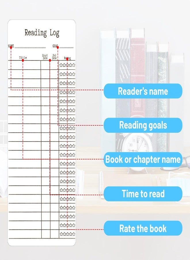 Molain 12pcs Reading List Bookmark, Book Tracker Blank Bookmark Reading List Library Card Page Markers for Book Lovers Enthusiasts - Image 4