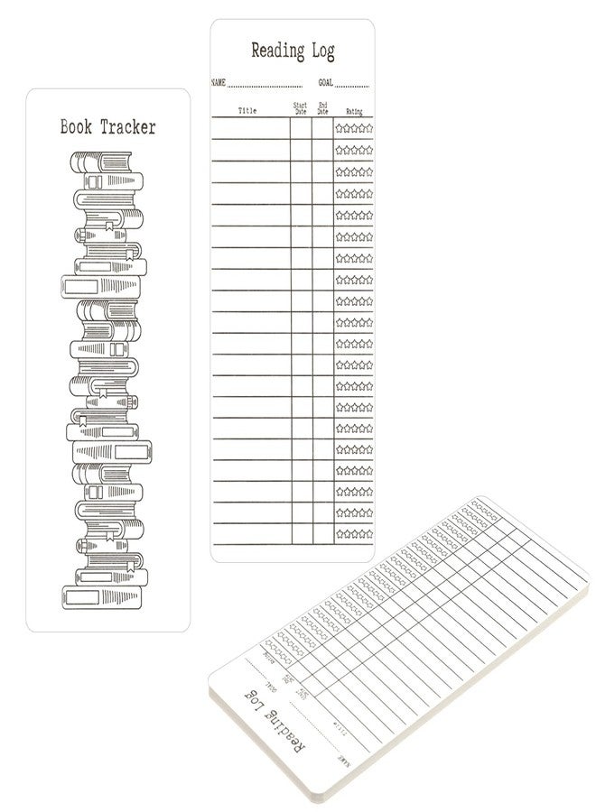 Molain 12pcs Reading List Bookmark, Book Tracker Blank Bookmark Reading List Library Card Page Markers for Book Lovers Enthusiasts - Image 1