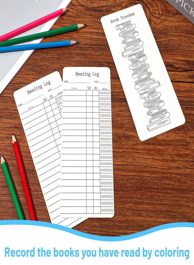 Molain 12pcs Reading List Bookmark, Book Tracker Blank Bookmark Reading List Library Card Page Markers for Book Lovers Enthusiasts - Image 2