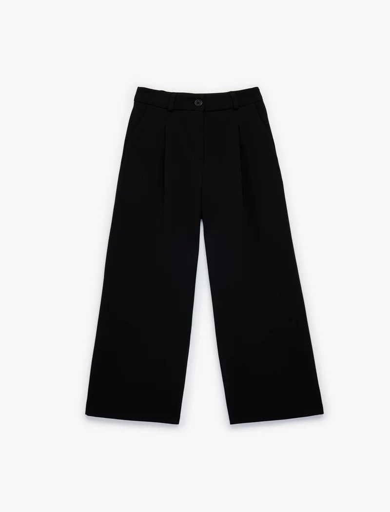 كوتون Wide Leg Classic Trousers