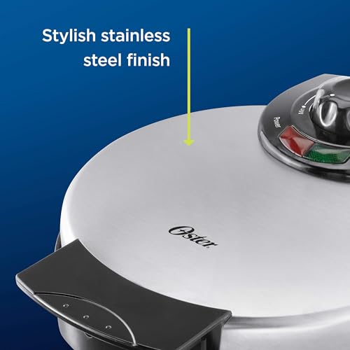 Oster Belgian Waffle Maker, Non-Stick Waffle Iron for Thick, Fluffy Waffles, Easy to Clean - Image 2