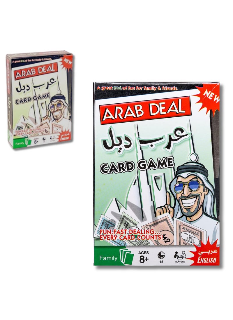 Arab Deal Arab Deal Card Game, 108 Cards, Board Games and Cards, Family Games, Gang Games and Friends. Card game, Family Games, Group Games, Gang Game, Board Games, Playing Cards, Challenge Games, Friends Games, Summer Games, Family Gifts  - Image 1