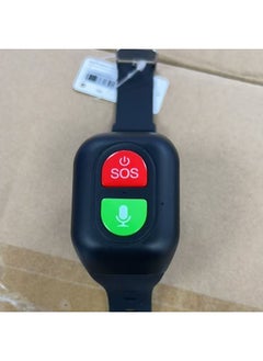 Generic Elderly Smart Phone Bracelet GPS Positioning Reminder Watch No Screen Positioning Bracelet Double Button Support SOS-Color:Black  - Image 2
