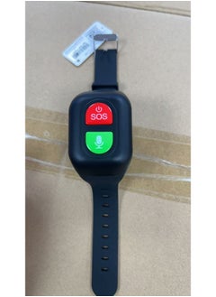 Generic Elderly Smart Phone Bracelet GPS Positioning Reminder Watch No Screen Positioning Bracelet Double Button Support SOS-Color:Black  - Image 1