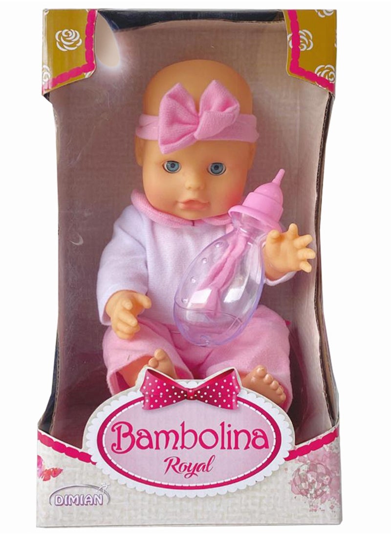 Bambolina - BAMBOLINA ROYAL 33CM DRINK N WET DOLL WITH POTTY & BOTTLE - Image 1