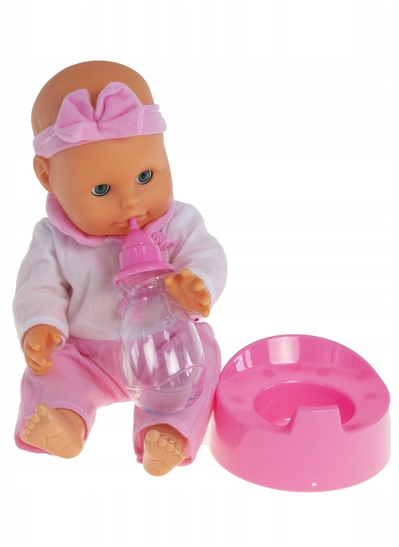 Bambolina - BAMBOLINA ROYAL 33CM DRINK N WET DOLL WITH POTTY & BOTTLE - Image 1