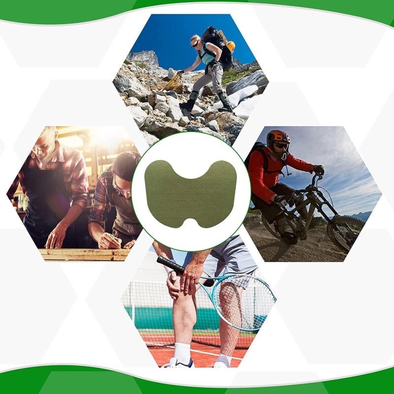 MQUPIN لصقات الركبة MQUPIN 14 قطعة، لصقة طبيعية للركبة لعلاج احتكاك العظام، للظهر، الرقبة، الكتف، الخصر - Image 5