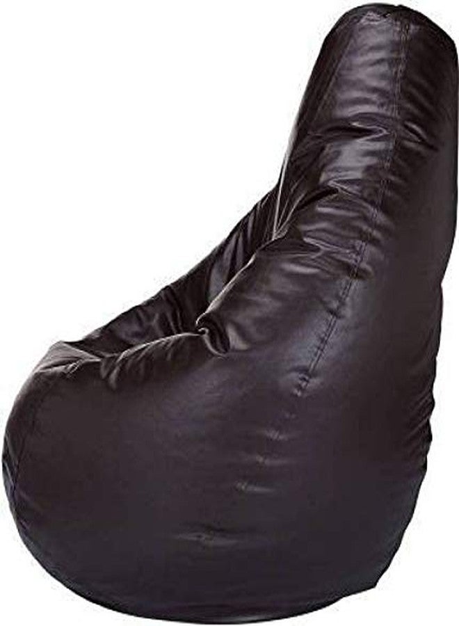 TRUE 2 F Dark Brown Bean Bag Cover with tan Stool- true 2 f - Image 1
