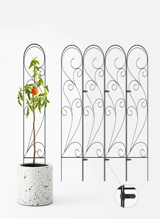 Zhongma 4 Pack 32" Metal Plant Trellis for Potted Plants Climbing,Indoor and Outdoor Fence Plant Support Trellis for Flower and Vagetable - Image 1