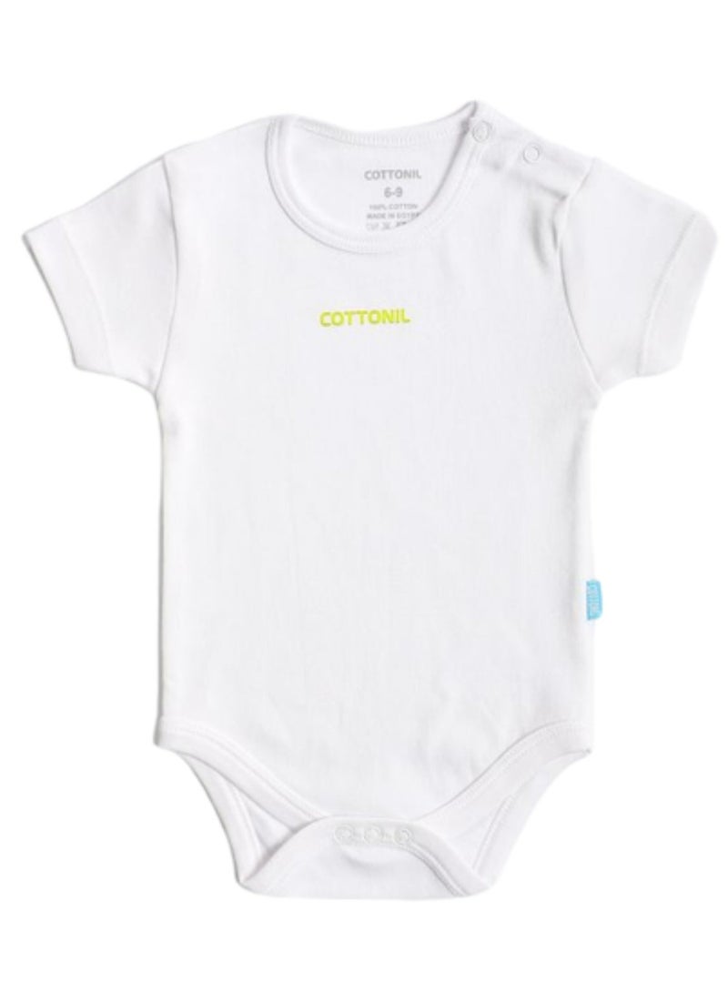 كوتونيل قطونيل باك يحتوي علي 3 قطع سالوبت قطن 100% نصف كم ابيض للبيبي - Image 4