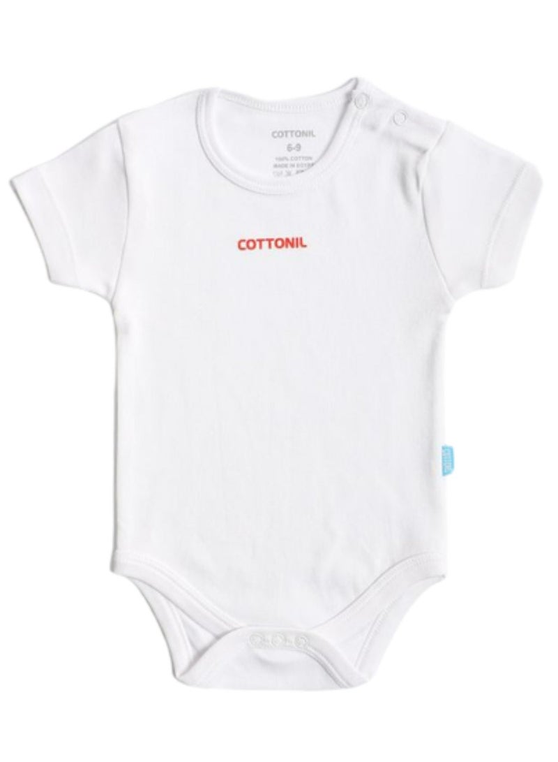 كوتونيل قطونيل باك يحتوي علي 3 قطع سالوبت قطن 100% نصف كم ابيض للبيبي - Image 5