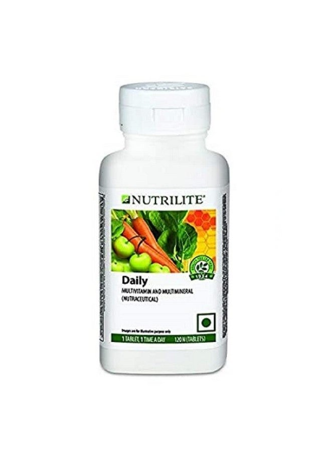 Amway أقراص متعددة الفيتامينات اليومية من أموى نوتريلايت 120 ن قرص وعصابة شعر/رأس متعددة الألوان - Image 5