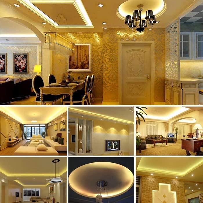SEER 45 Meter LED Rope Light Waterproof Decorative Lights with Flexible PVC TubingLED Pipe Light for Ceiling Light Home Office Diwali Eid and BirthdayChristmas DecorationsWarm White - Image 4