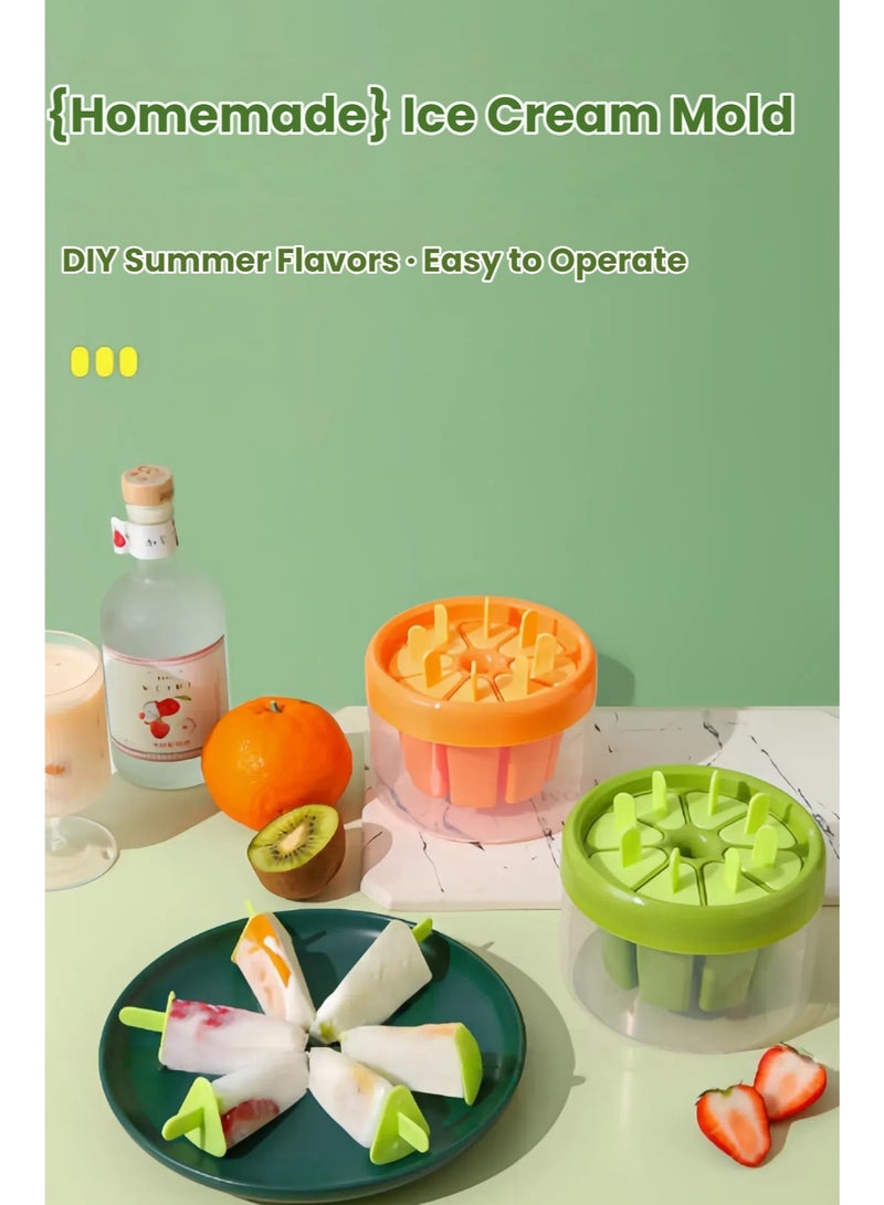 تشو داي قوالب المصاصات مع العصي، قوالب المصاصات المكونة من 8 قطع، قوالب الآيس كريم المصاصات الصغيرة - Image 2