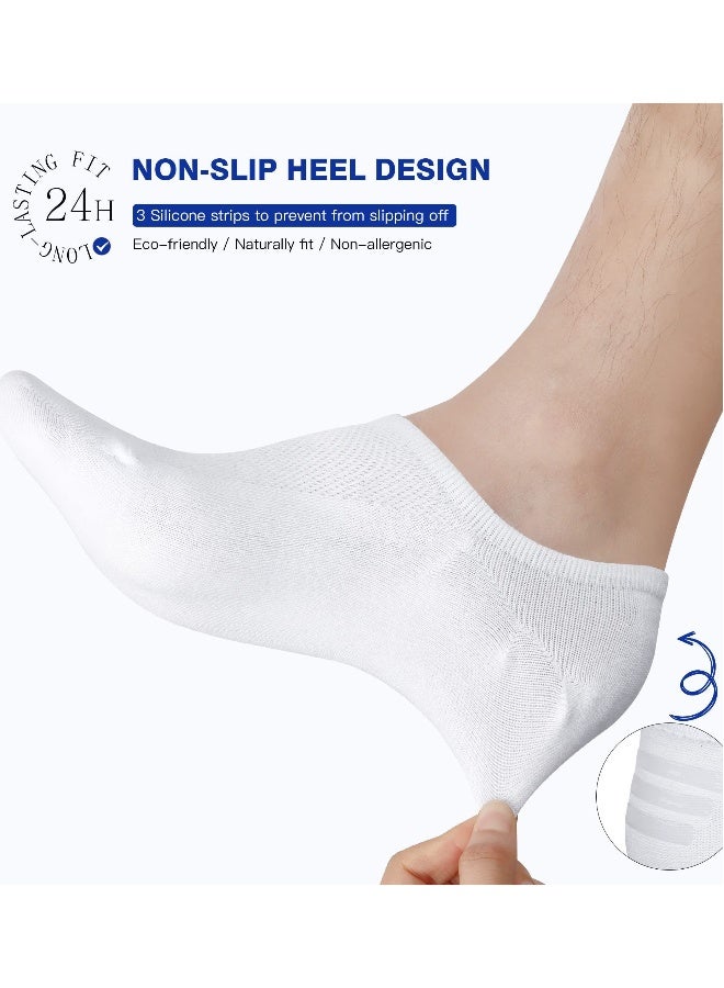 Men's Invisible Low Cut Cotton Socks 6 Pairs Non Slip Athletic Short Sock Ideal for Active Lifestyle - Image 4