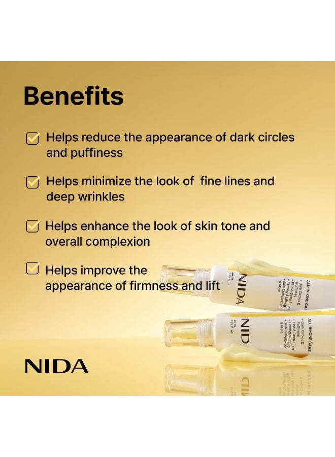 NIDA 2 Pcs NIDA Revive Eye Cream For Face And Neck | Probiotics Lystate Solution, Retinal, Peptide Complex, Bakuchiol | Wrinkles, Fine Lines, Cell Turnover, Firm Skin Texture, Radiant Skin - Image 3