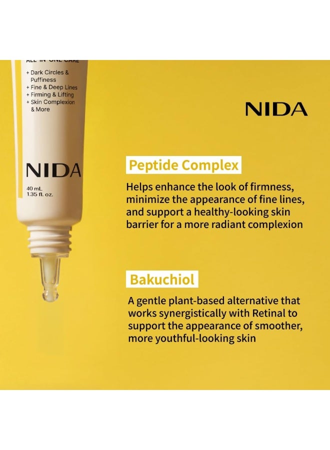 NIDA 2 Pcs NIDA Revive Eye Cream For Face And Neck | Probiotics Lystate Solution, Retinal, Peptide Complex, Bakuchiol | Wrinkles, Fine Lines, Cell Turnover, Firm Skin Texture, Radiant Skin - Image 5