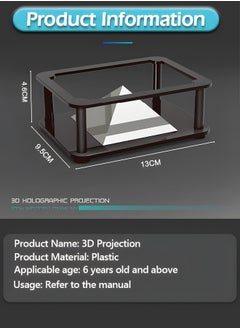 GROIC 3D Holographic Display Stands,Projector Mobile Smartphone Hologram Bracket,360° Images Holographic Display Stands Projector,for Ad Display/Cartoon Interaction/Entertainment/Gift,Developmental Toys  - Image 5