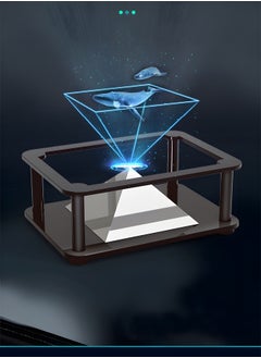 GROIC 3D Holographic Display Stands,Projector Mobile Smartphone Hologram Bracket,360° Images Holographic Display Stands Projector,for Ad Display/Cartoon Interaction/Entertainment/Gift,Developmental Toys  - Image 2