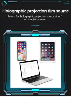GROIC 3D Holographic Display Stands,Projector Mobile Smartphone Hologram Bracket,360° Images Holographic Display Stands Projector,for Ad Display/Cartoon Interaction/Entertainment/Gift,Developmental Toys  - Image 4