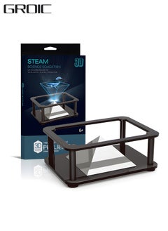 GROIC 3D Holographic Display Stands,Projector Mobile Smartphone Hologram Bracket,360° Images Holographic Display Stands Projector,for Ad Display/Cartoon Interaction/Entertainment/Gift,Developmental Toys  - Image 1